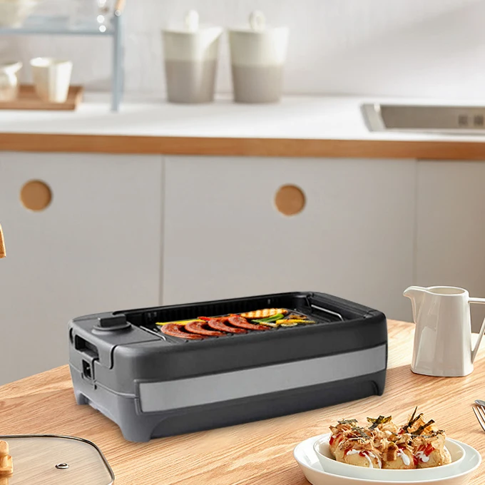 Brand New Machine Grade Mini Korean Kitchen Camping No Smoke Barbecue Electric Grill