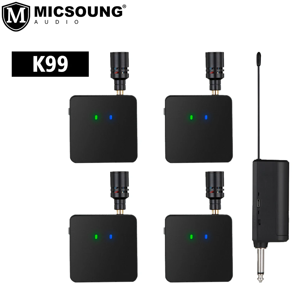 K99 Plug and Play Square Wireless Lavalier Live Portable Mini Mic 6.35mm Jack Live Broadcast Vlog Wireless Lapel  Microphone