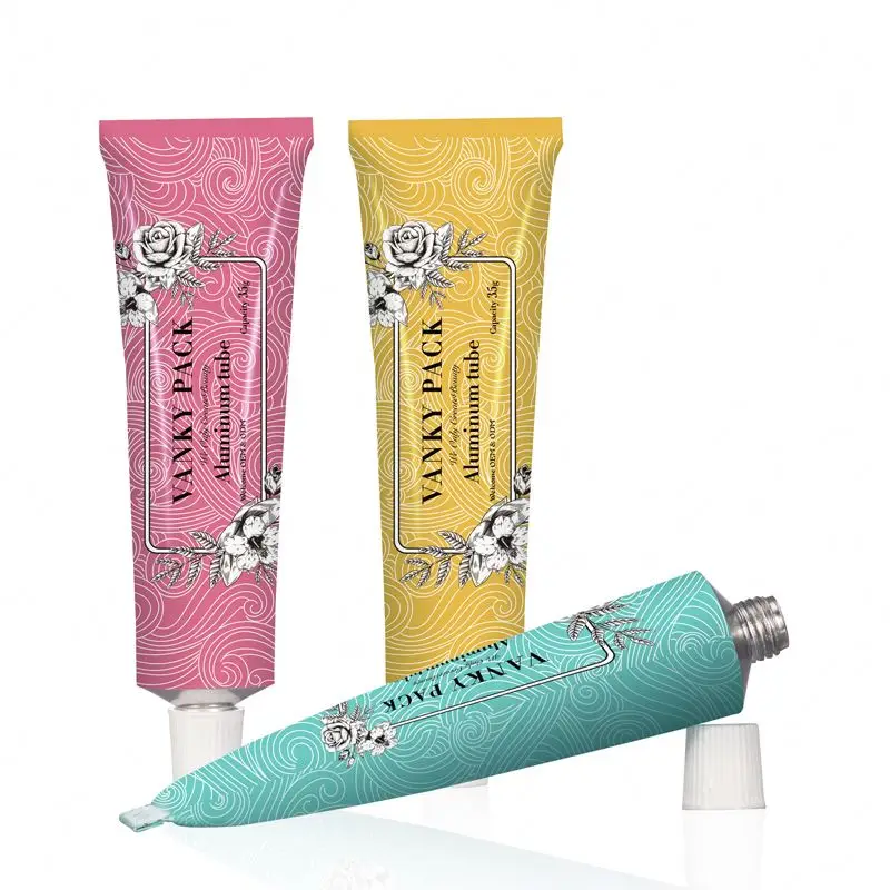 Custom top quality factory empty pure aluminum tube 15ml 20ml extrusion ointment tube hand cream tube