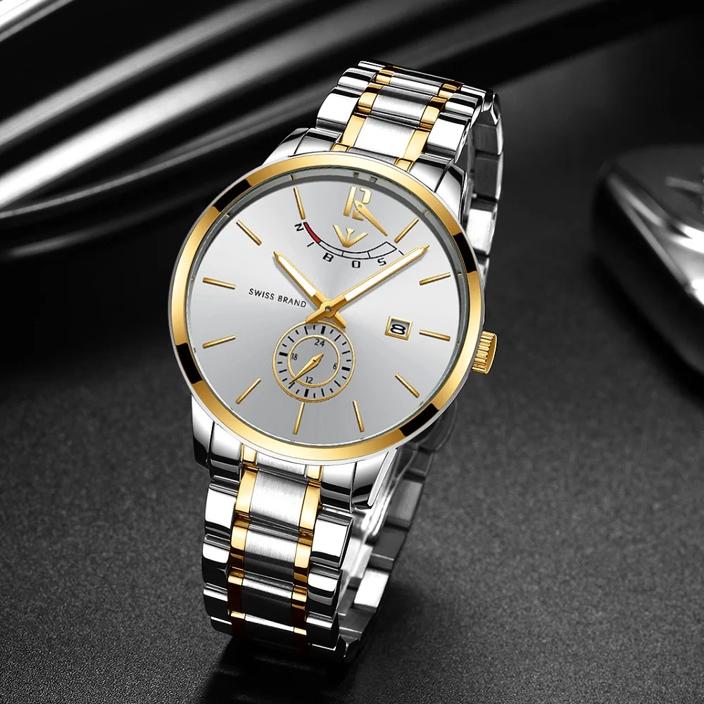  Мужские часы NIBOSI Relogio Masculino Relojes 2020 золотые мужские роскошные спортивные кварцевые ведущей марки деловые водонепроницаемые