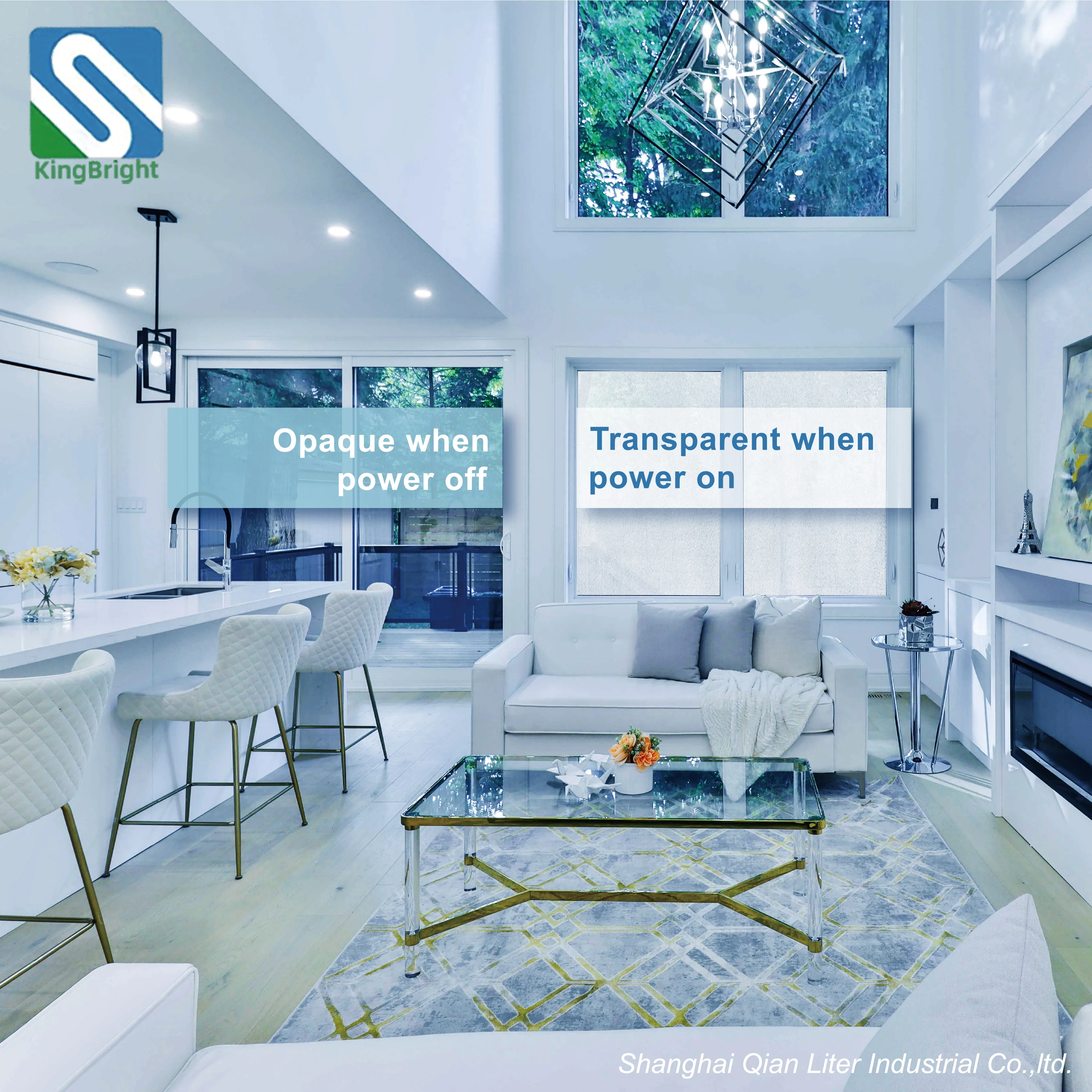 Hot sale smart dimming glass film smart electrochromic glass film photochromic smart window film