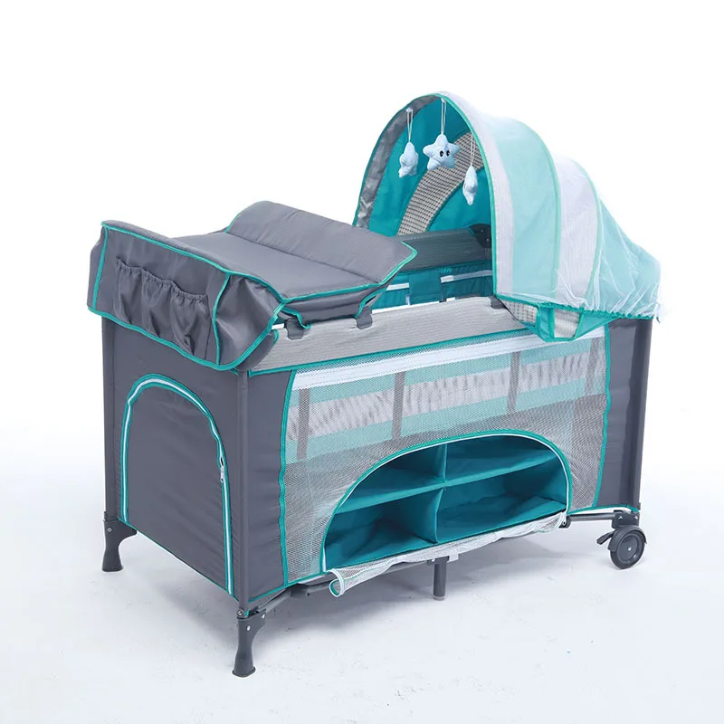 Baby Crib Bedding set Baby Cot Crib with Cover and Nursery center