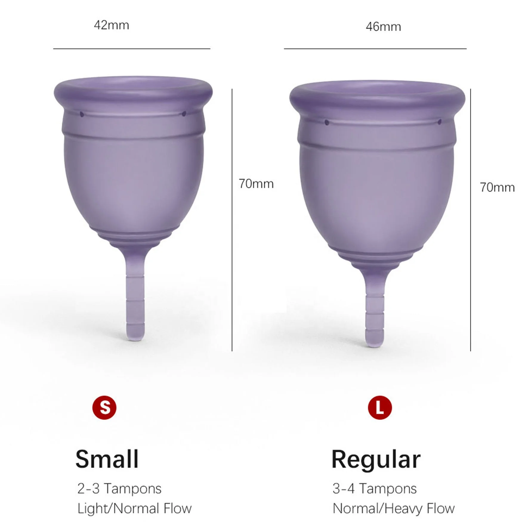 Luxury Box Customizing Support Eco-friendly Soft 100% Medical Silicone Copas Menstruales Period Cup For Girls