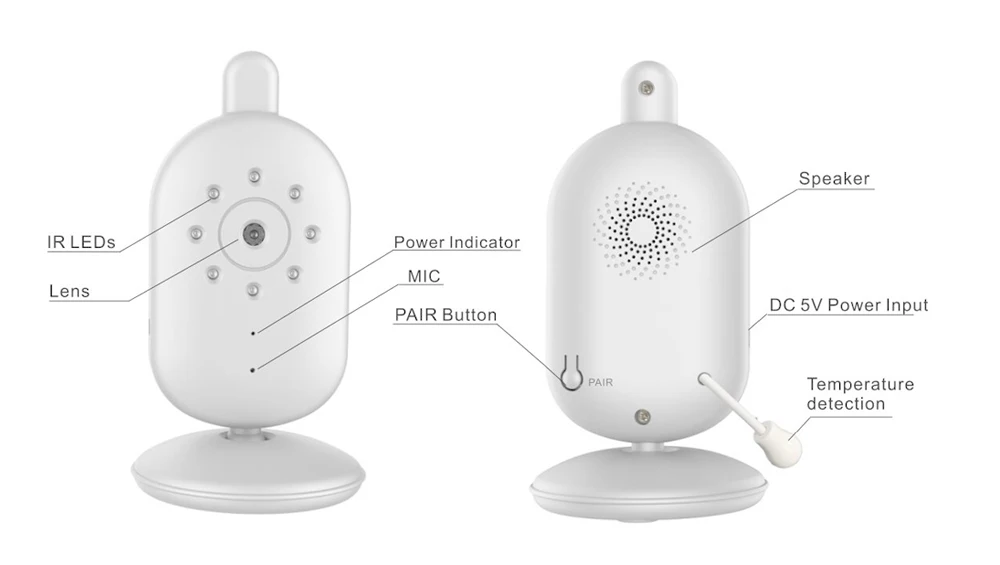 brand new 2.4 inch video baby monitor with night vision support 4 cameras