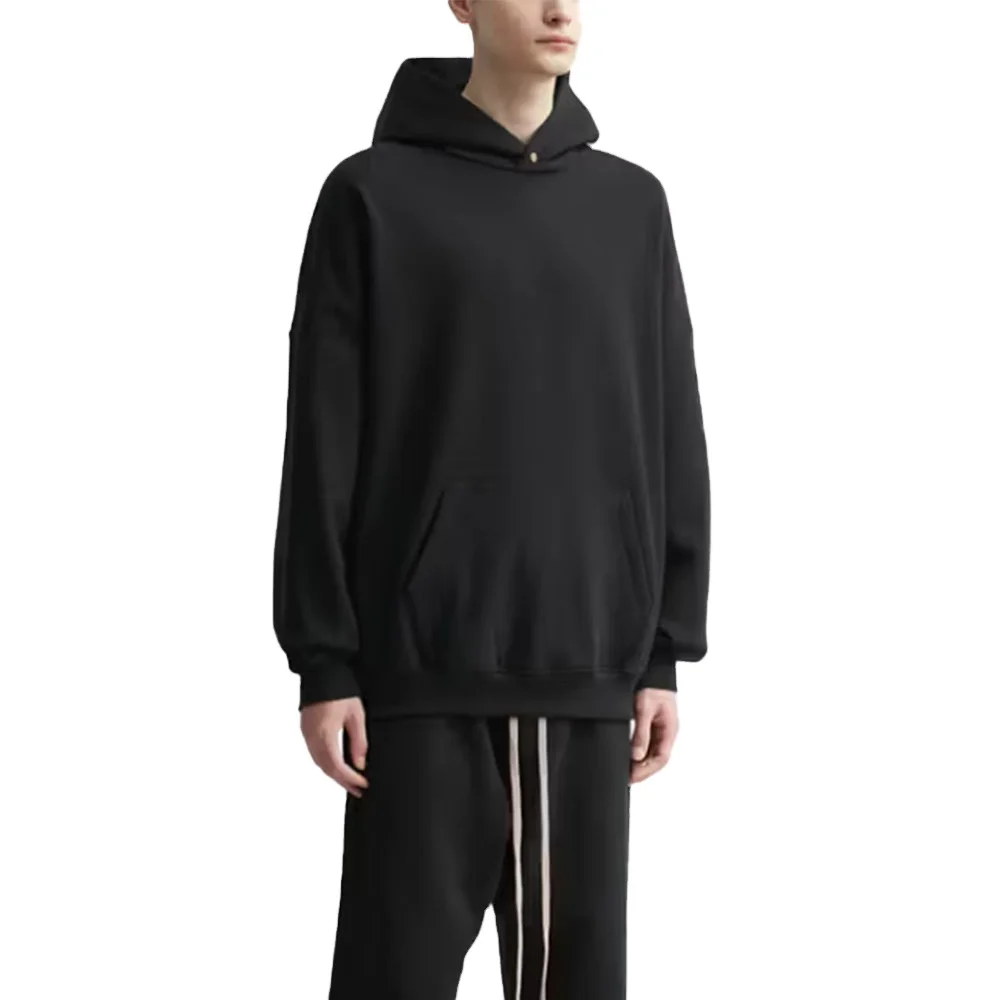 Factory Custom Hoodies Embroidery No String Plain Comfy Hoodie 100 Cotton Heavy Weight Men Hoodies Sweatshirt for Men