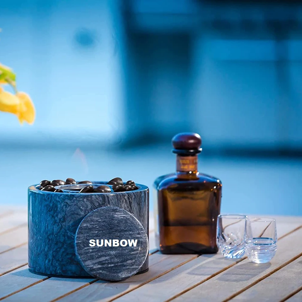 SUNBOW натуральная мраморная настольная чаша для костра переносной камин с биоэтанолом бездымный мини-камин дома и