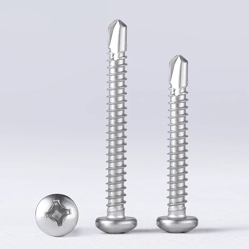 304 / 410 / 316 stainless steel round head self drilling tail screw galvanized pan head dovetail self tapping screw