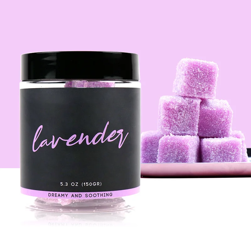 2022 OEM Custom Private Label Lavender Fruit Sugar Cubes Body Scrub Best Natural Organic Bath Exfoliant SPA Whitening Body Scrub