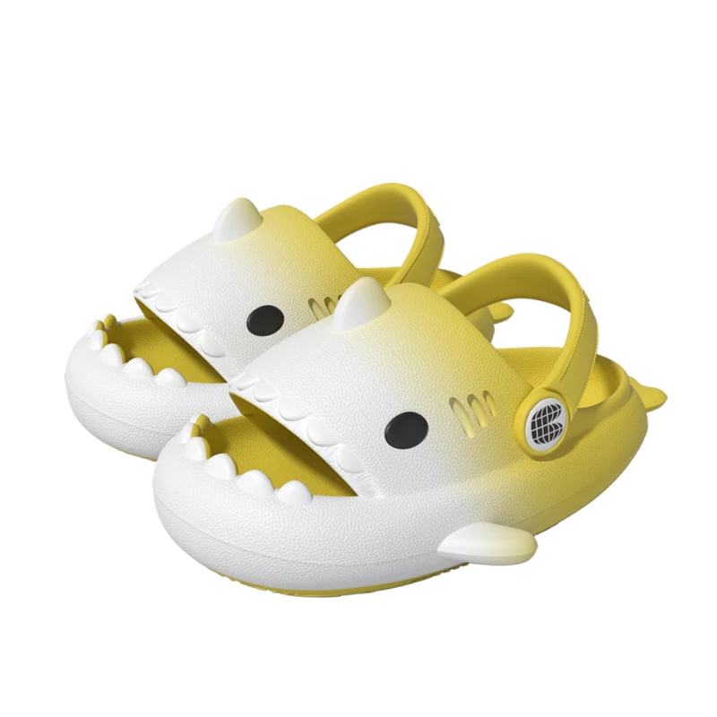 Gradient Shark Slides Baby Children Summer Clogs Sandals Kids Garden Shoe Boys Girls Soft Non Slip Indoor Outdoor Beach Slippers