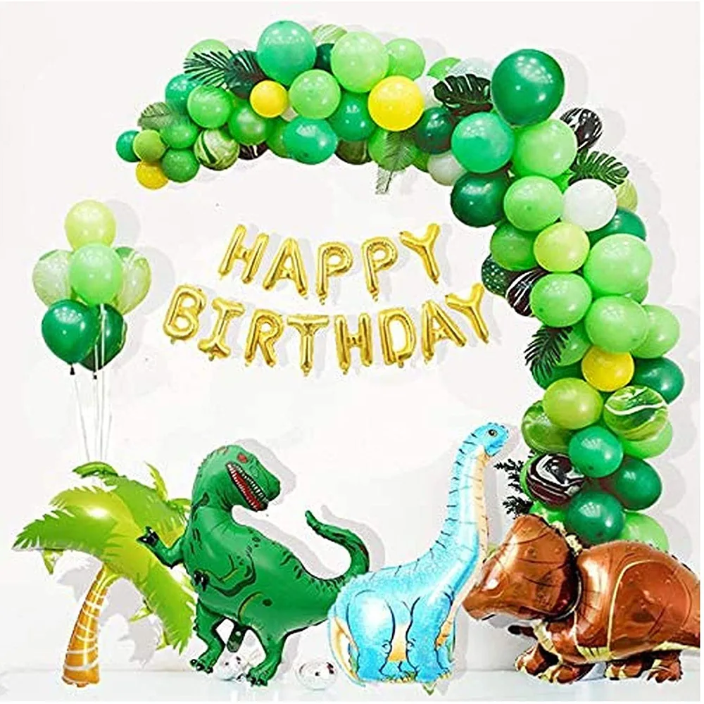 Dinosaur Party Balloon Set birthday party balloon wreath balloon dinosaur cake decoration jungle tattoo paste