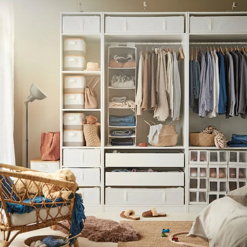 4 Pieces Sets Breathable Storage Shoe Box Transparent Shoe Storage Artifact Sneaker Drawer Net Fabric Washable Storage Box