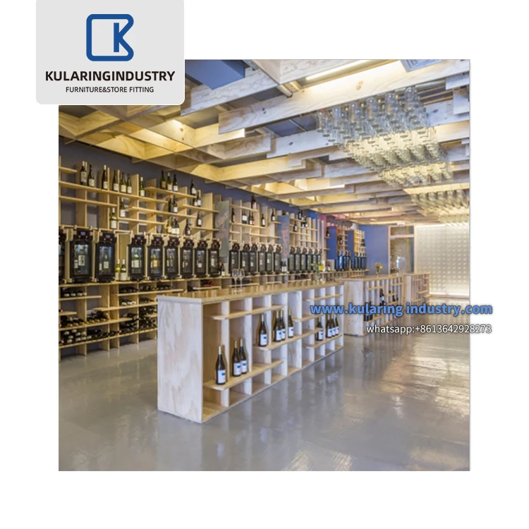 Alibaba China Wholesale Wine Whisky Store Fixture Bottle Storage Wooden Display Stand Metal Racks For Luxury Liquor Retail Shop