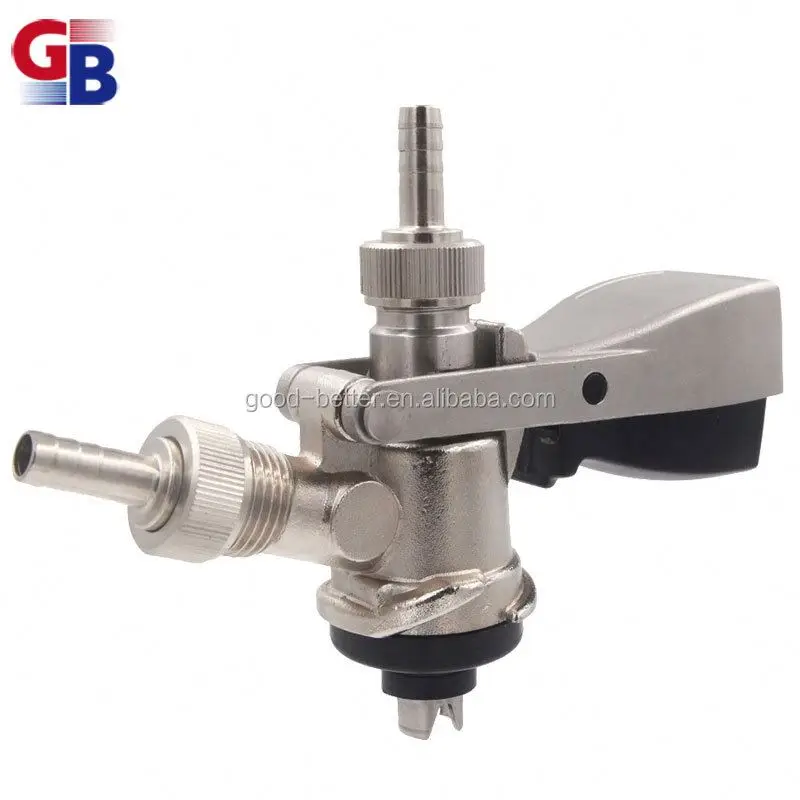 GB Hot selling brass chrome plated S system keg spear valve with G1/2 Thread