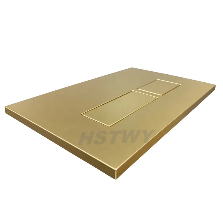F5120 plastic Dual Flush Actuator for Wall hung Toilet Cistern with Dual Square Buttons In Gold fit with HST WDI geberite sigma