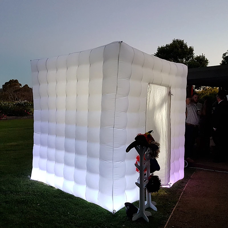 Inflatable photo booth enclosure 360 photo booth room black and white customize color 360 photo booth tent