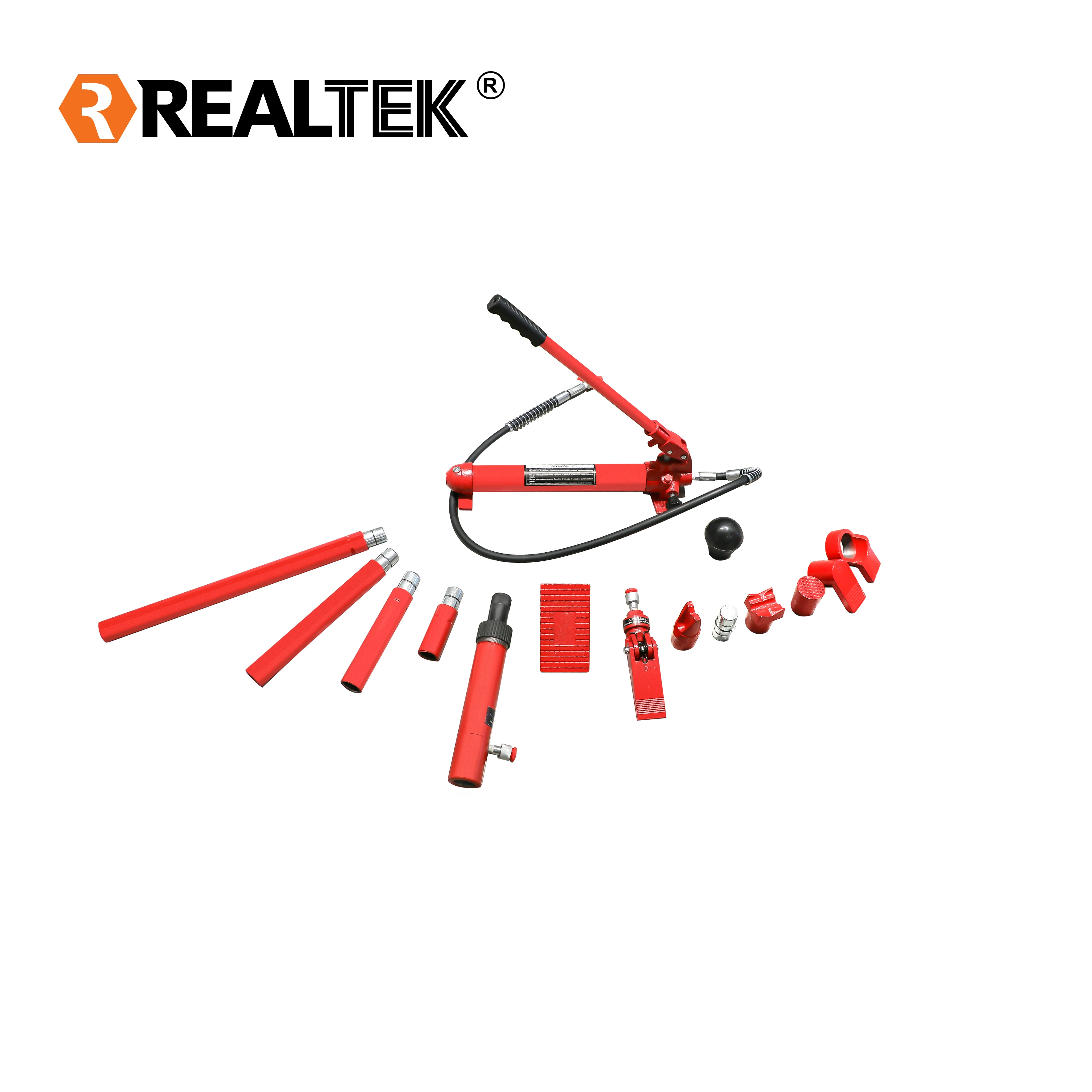 Realtek Quick Easy Assembly 10ton Hydraulic Portable Car Body Repair Hand Tool Kit Car Jack