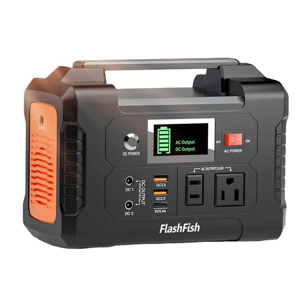 110V Portable Power Station AC 200W Solar Generator 151WH Outdoor Emergency Power Supply DC Battery Camera Drone