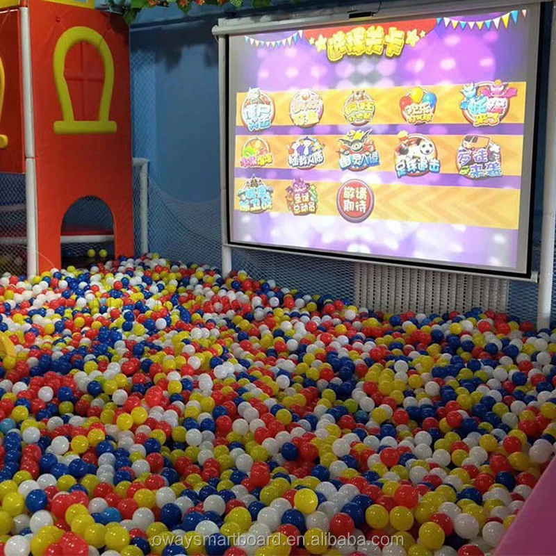  Oway indoor interactive floor/wall projection throw ball game system ar smash games