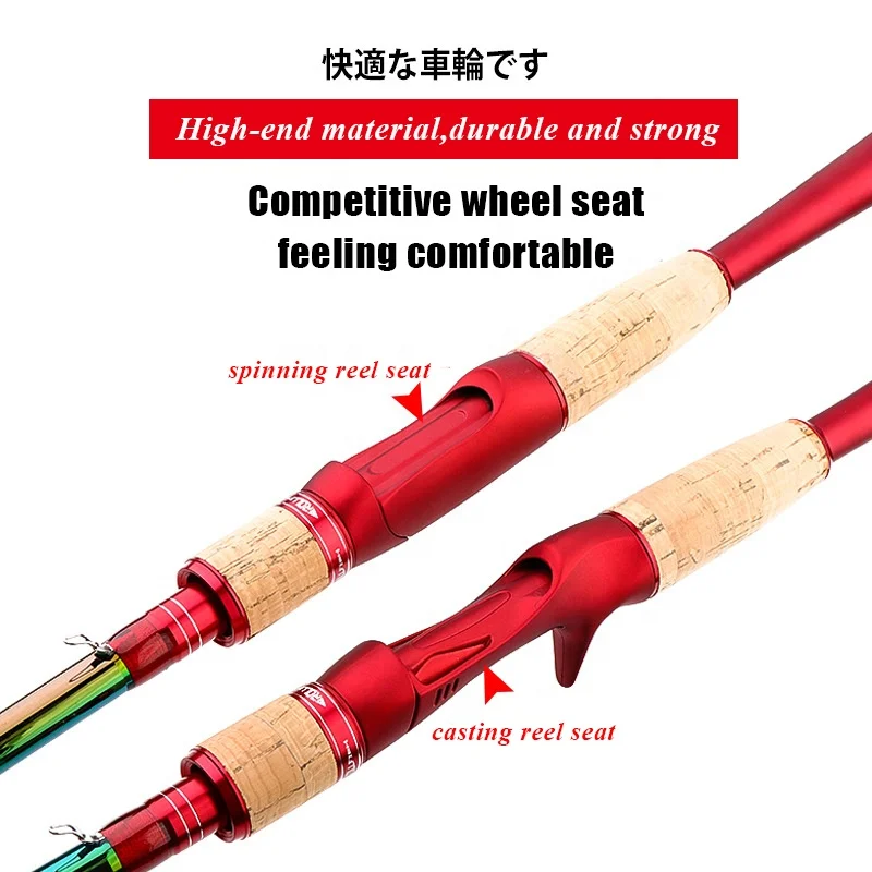 Japan Mold High Quality 2.1m/2.4m Saltwater Carbon Fiber ultralight rod cheap Spinning Pole Casting Fishing Rods