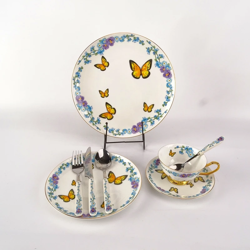 Наборы тарелок, роскошный обеденный набор из костяного фарфора, фарфоровый обеденный набор из костяного фарфора, роскошные обеденные наборы из костяного фарфора