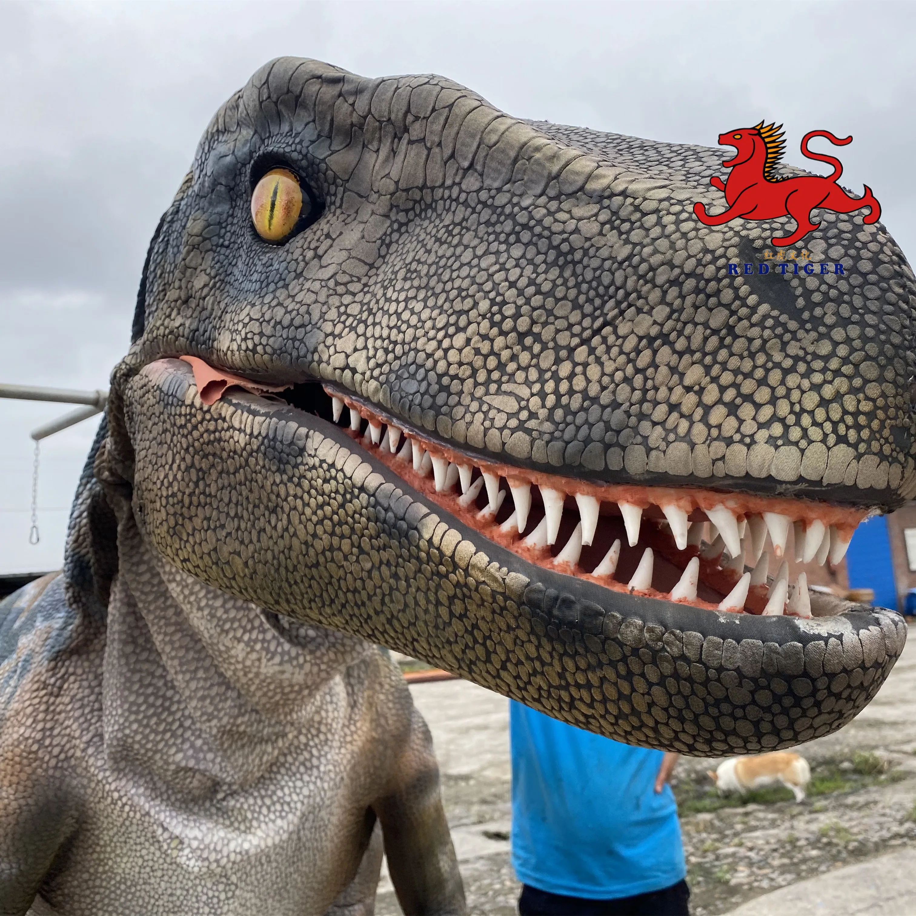 New 3D print material 3.5M Dinosaur park costume