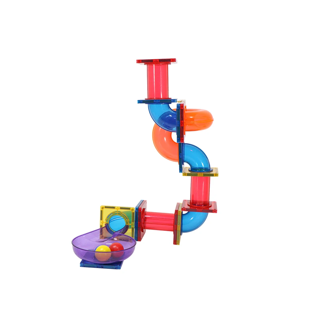 MNTL Stem Ball Kids Toy Magnetic Block Run 81pcs Run Track Marble New Plastic DIY Toy MODEL Toy Educational Toy ABS Block Set