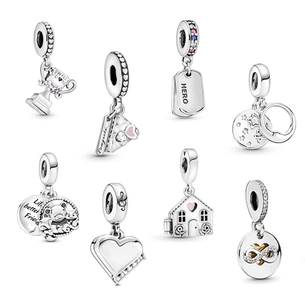 Classic Heart Star Moon Cake Trophy House Pendant Ladies Jewelry Sterling Silver 925 2021 Hot Selling Gift Wholesale
