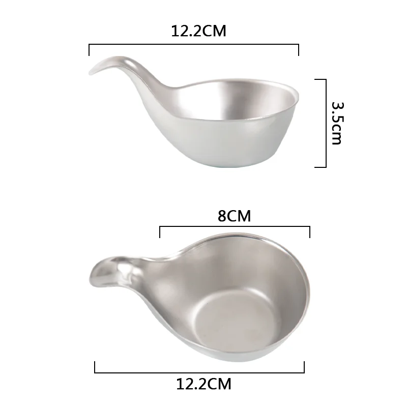 Wholesale Custom Kitchen Silver/Gold/Rose Gold Small Seasoning Serving Bowl Multipurpose Stainless Steel Dipping Sauce Bowls