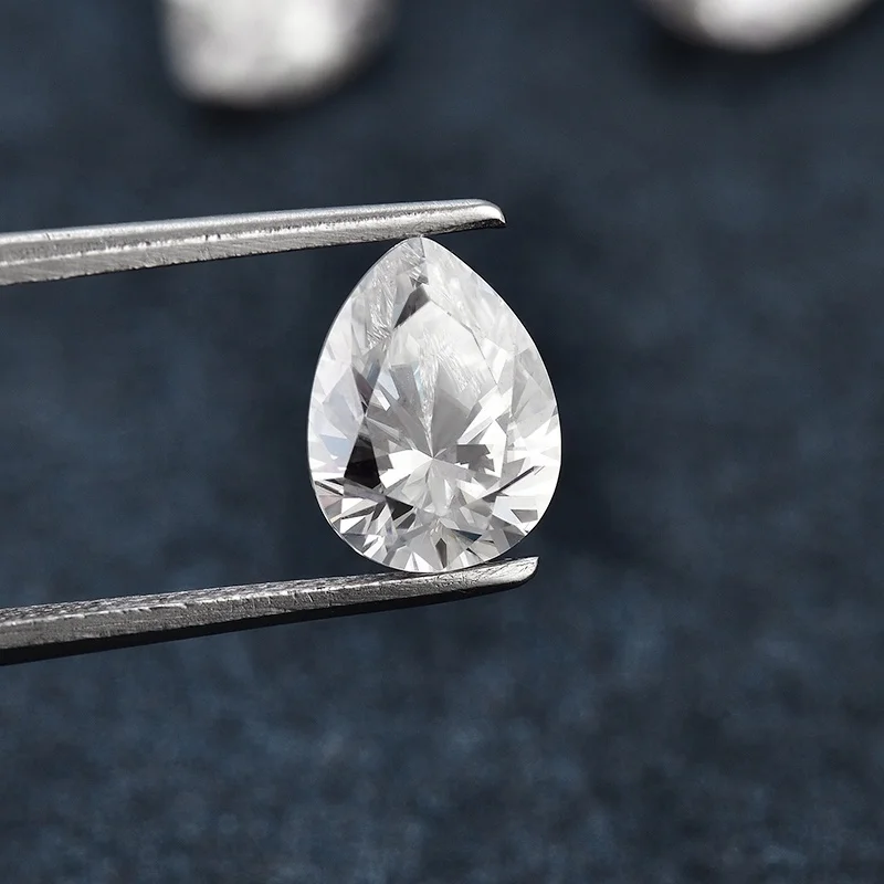 SICGEM Loose Gemstone 10x7mm 2-3 CT 4 CT Synthetic Pear Cut Waterdrop Shaped Moissanite Diamond For Jewelry Setting