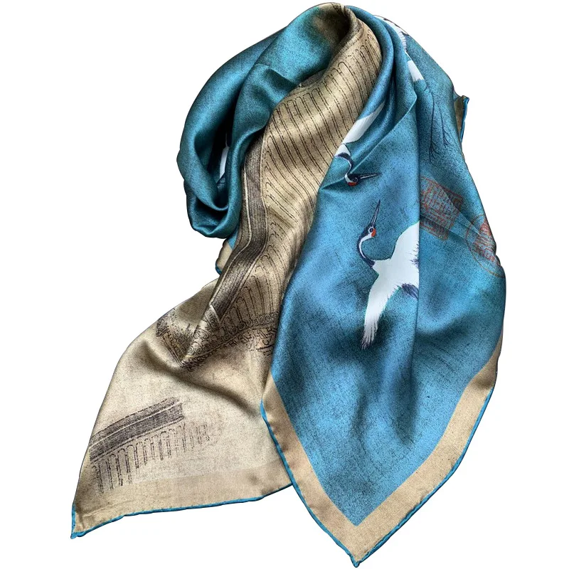 China manufacturer women soft silk scarf handbag decoration Women Scarf Silk