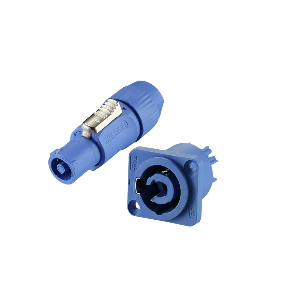 3 Pole Power Plug Fixed Socket Terminal Type Connect Cable Assembly Electrical Connector