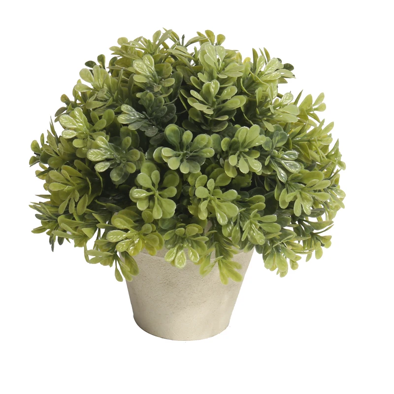 hot sale plastic mini plants for indoor office table faux plant in pot for home desktop decor artificial bonsai plant