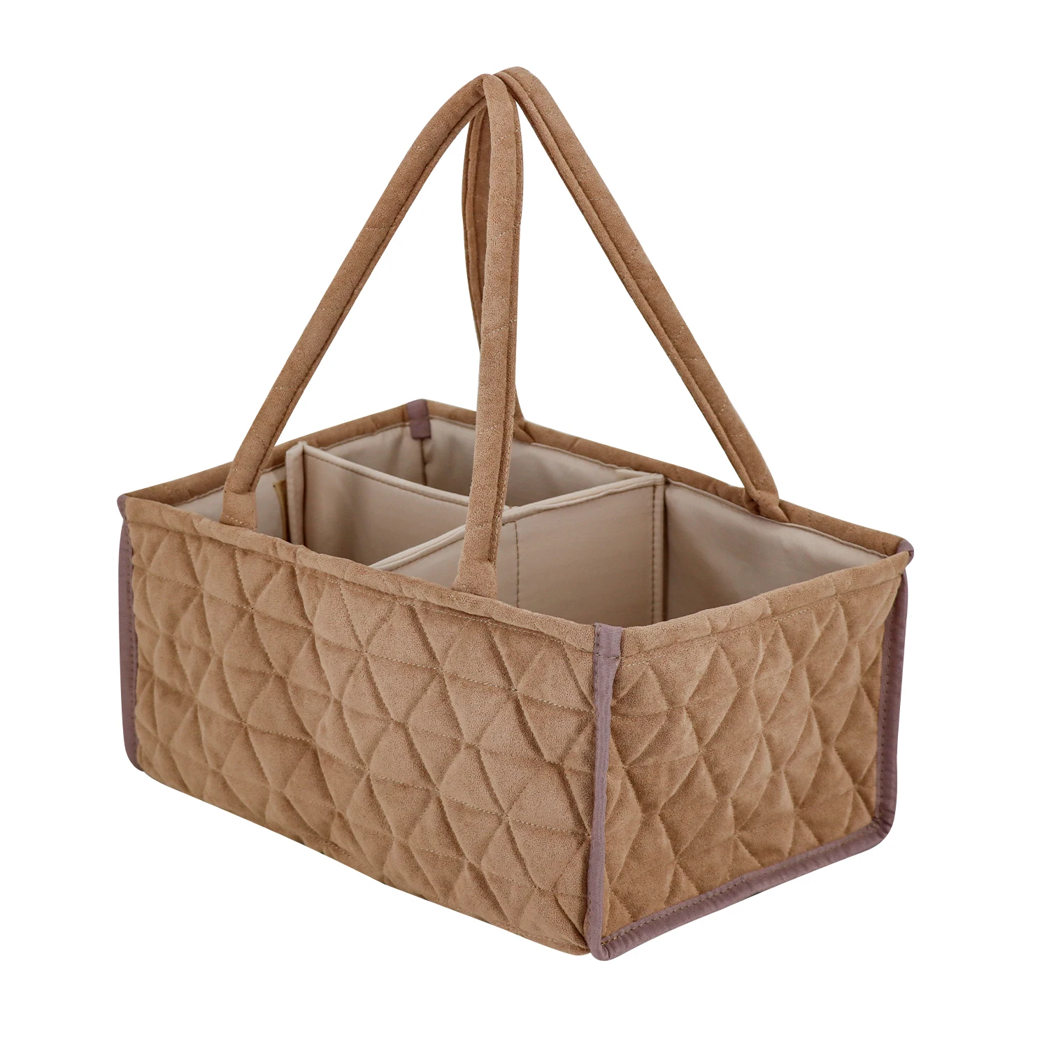 Suede velvet diaper caddy baby diaper basket portable tote bag newborn essential items