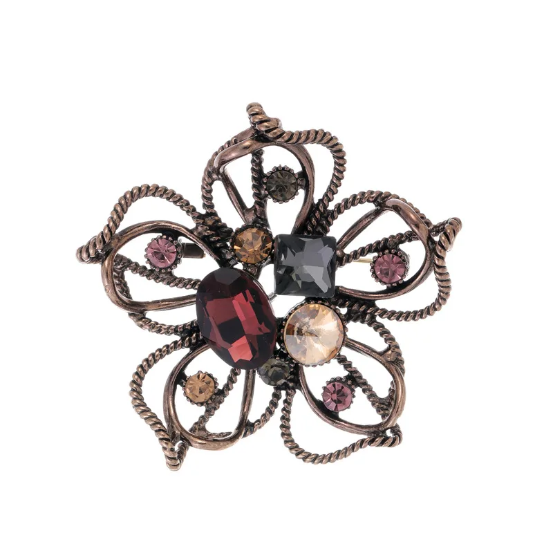 Gothic style jewelry wholesale vintage flower brooches big broaches women brooches