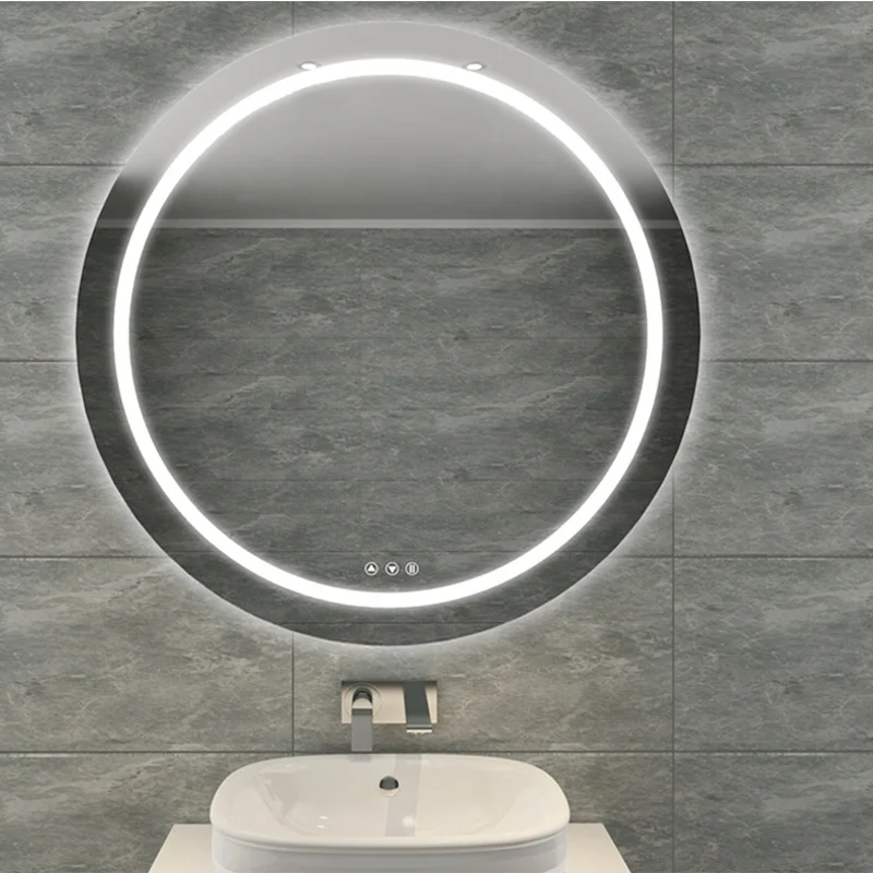  Guzex Smart Bathroom Vanity Mirror Led Light Hair Wall Touchscreen Illuminated Hotel Round Modern