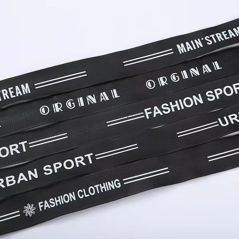 Custom Printing Logo Closed End Nylon Zip PU Waterproof Nylon Zipper