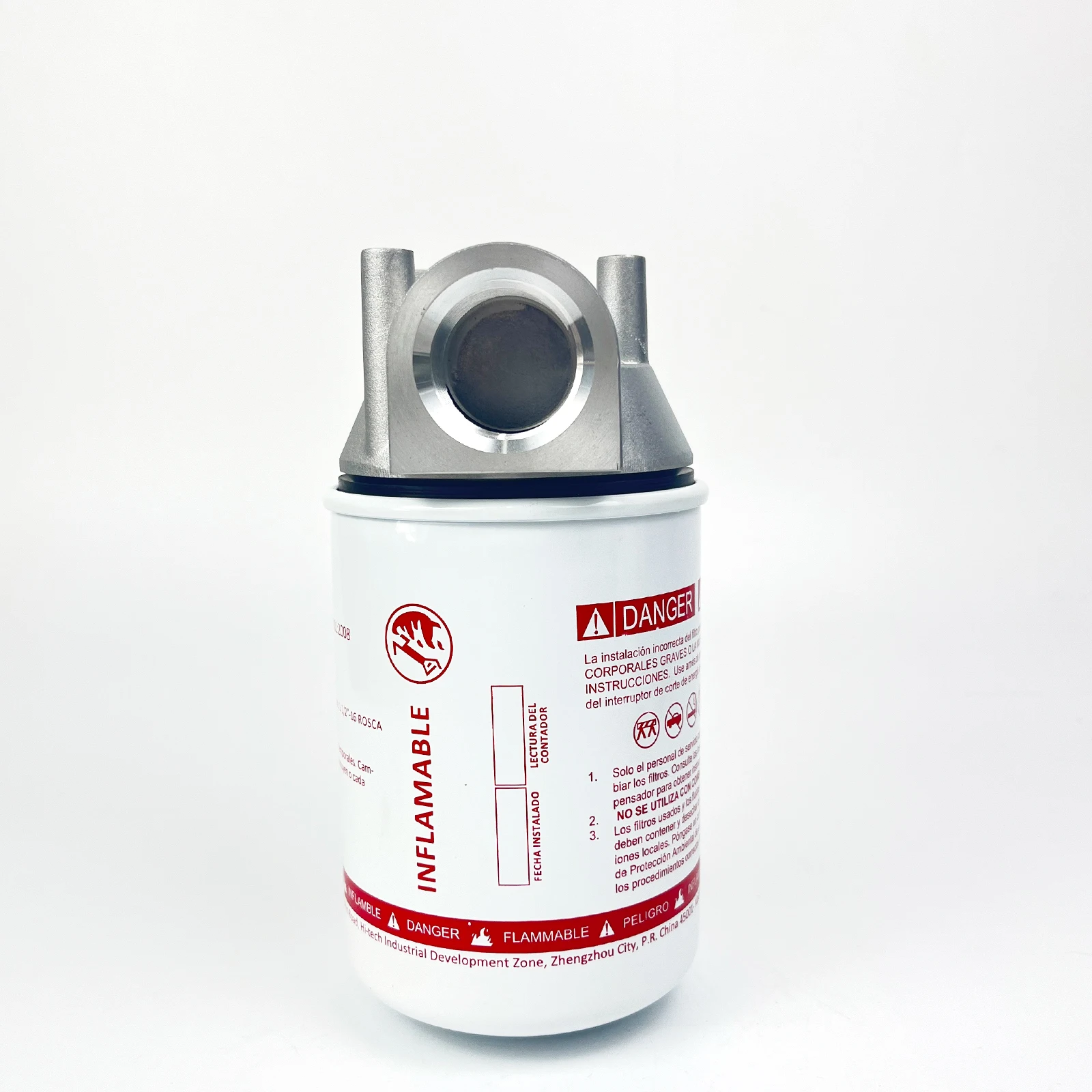 Aluminum Alloy Fuel Dispenser Filter Diesel Gasoline Solvent Trap Fuel Filter R18189HS-10 with Holder
