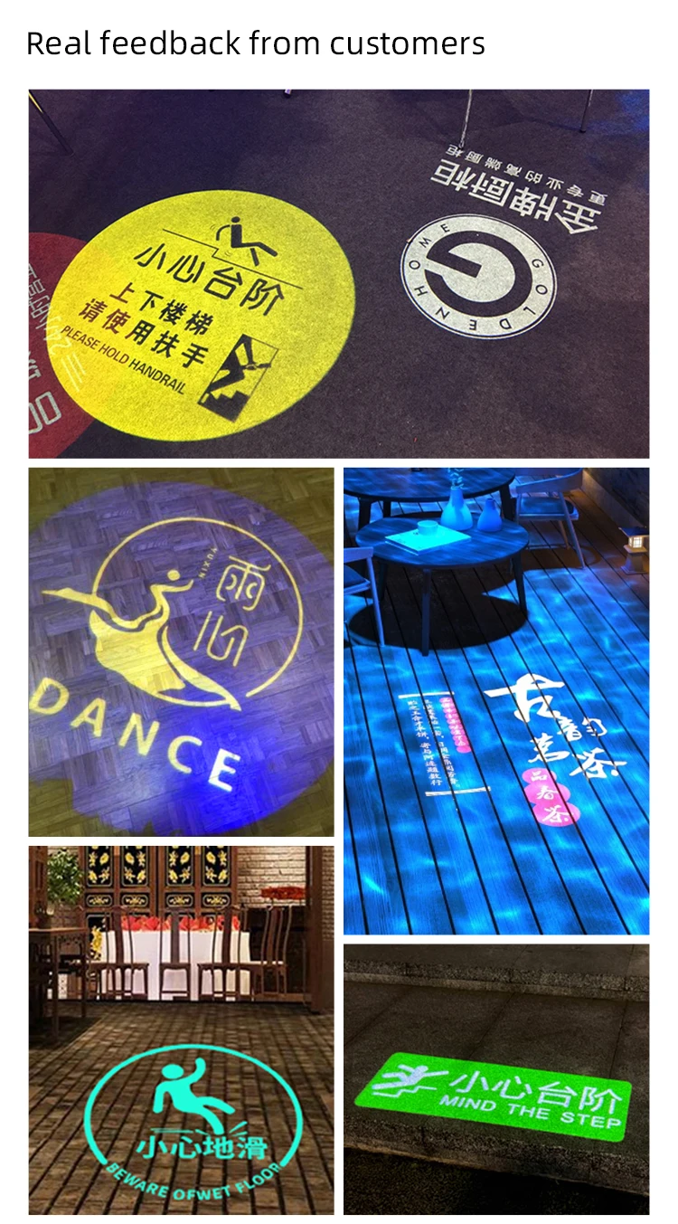Waterproof Static Gobo Advertising Light Building Wall Projection 15W Logo Floor Projector