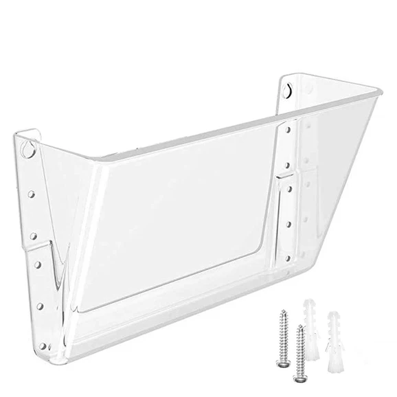 MaxGear 13x4x7 inches Acrylic File Holder Wall Organizer