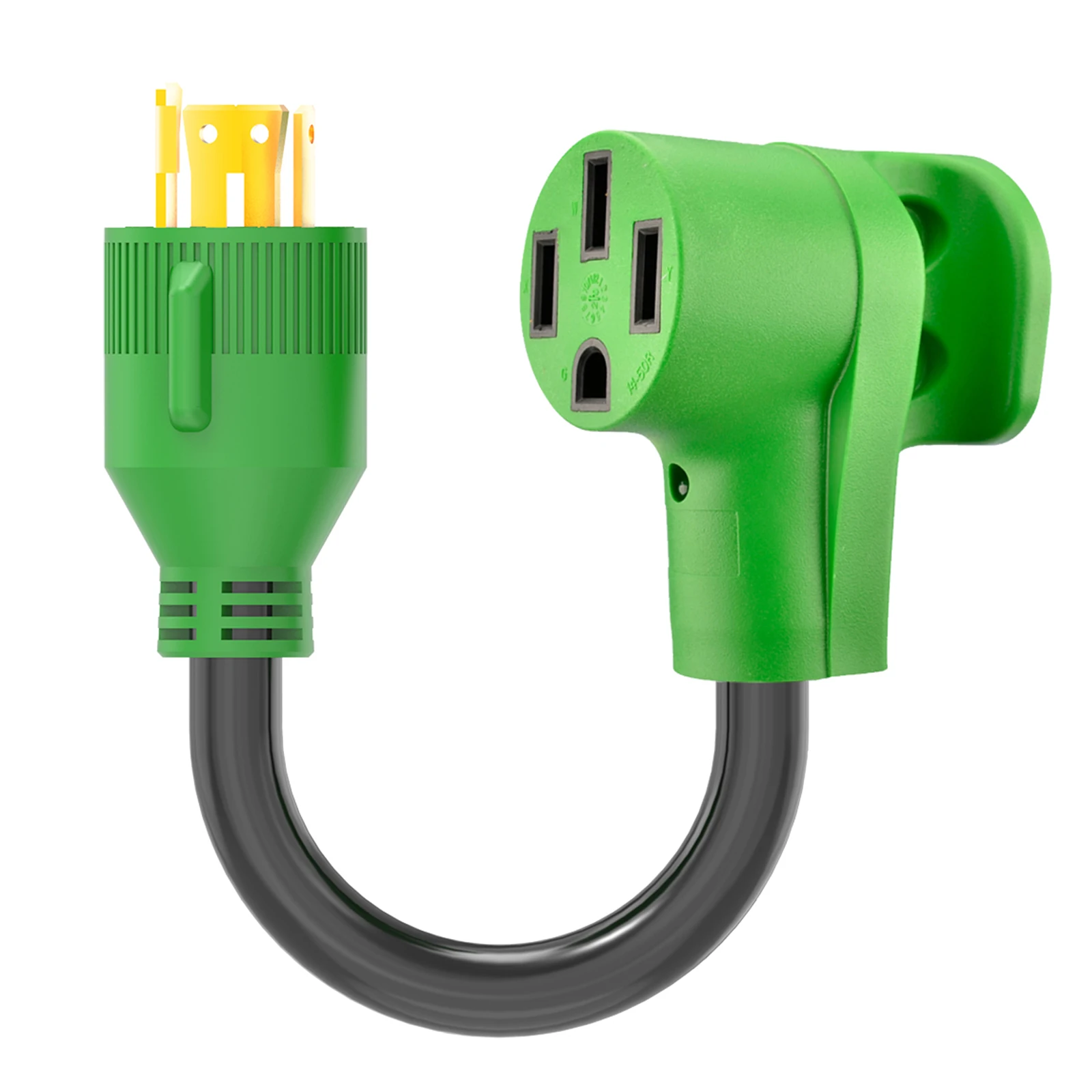 RV 4 Prong 12 Inch 30Amp Generator Adapter Cord, STW 10/4 ,L14-30P Male Plug to 14-50R Female Plug Connector