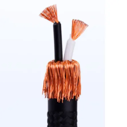 Cotton Sleeve Banana Gold Plated Connector Black Microphone 2 Core Cable Speaker Cable  XLR-3Pin Male xlr microphone cables