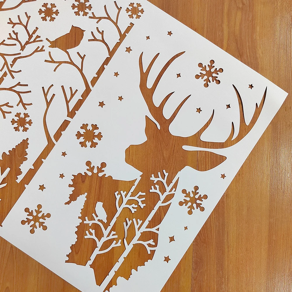 Wholesale Custom Anima Graffiti PVC Plastic Stencils For Wall Painting Determinable Paint Pattern For Festival Decoration