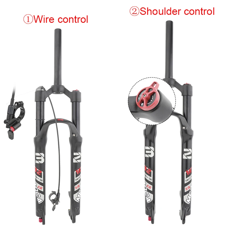 Mountain Bike Front Fork 26-Inch 27.5-Inch 29-Inch Air Pressure Suspension Fork Air Fork Disc Brake Quick Release Version
