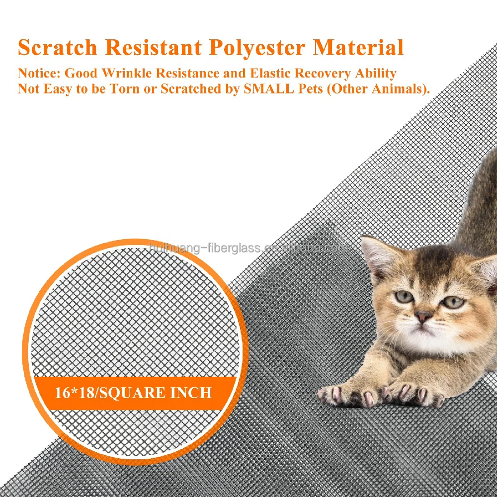 Polyester pet safety net resistant mesh window and door insect screen  mesh animal cages Screen