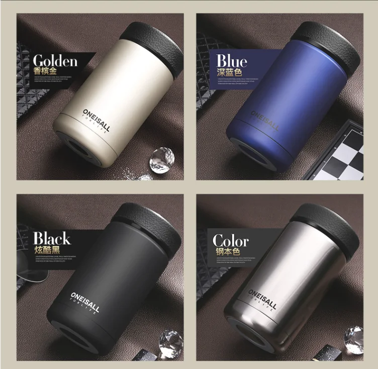 2023 Portable Thermos Bottle Stainless Steel Vacuum Flask Simple Business Coffee Mug High Quality Thermos Cup 380ML