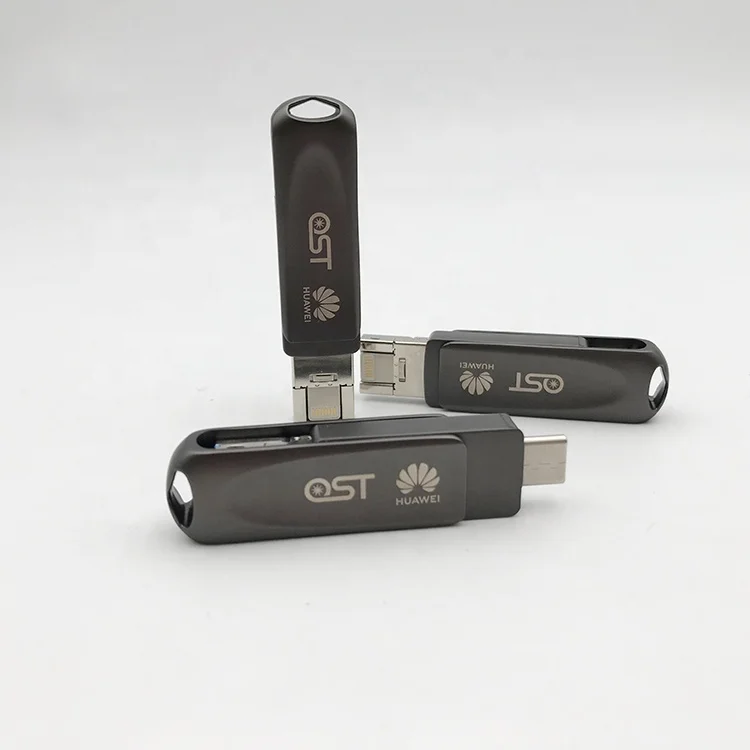 3 в 1 OTG USB флэш-накопитель для телефона 16 Гб оперативной памяти, 32 Гб встроенной памяти, 64 ГБ 128 ГБ 256 ГБ 512 ГБ флэш-накопитель usb3.0 с разъемом type c адаптер