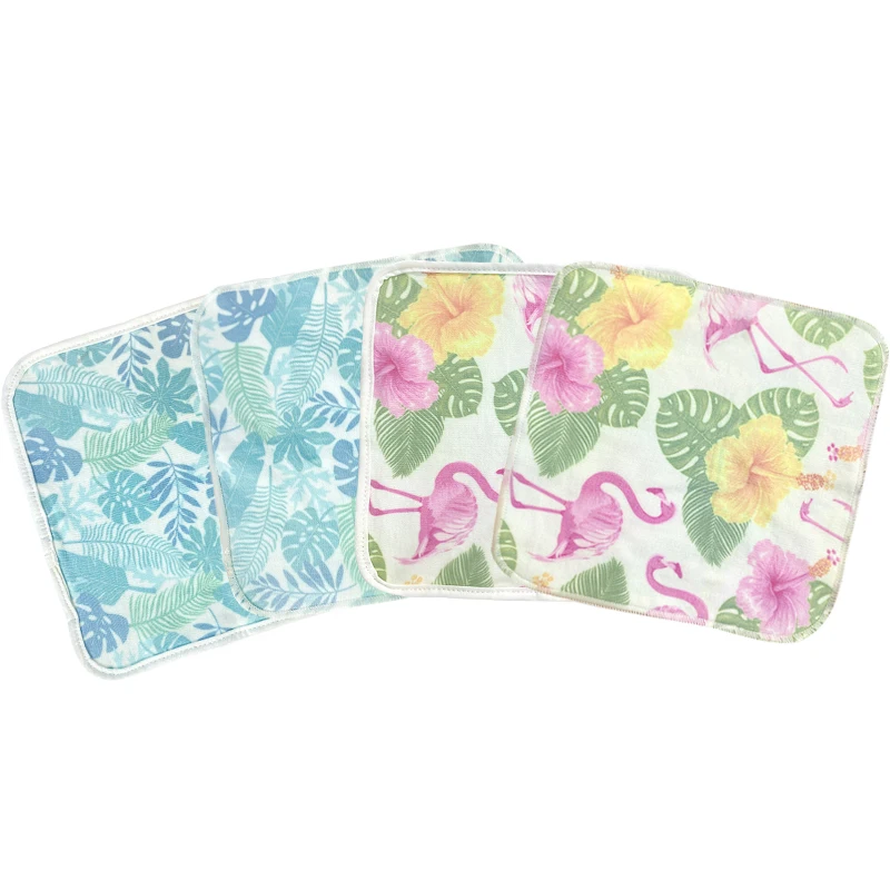 bamboo cotton baby towel washcloth Face wash cloth Towel printed Baby Soft Baby Face Towels