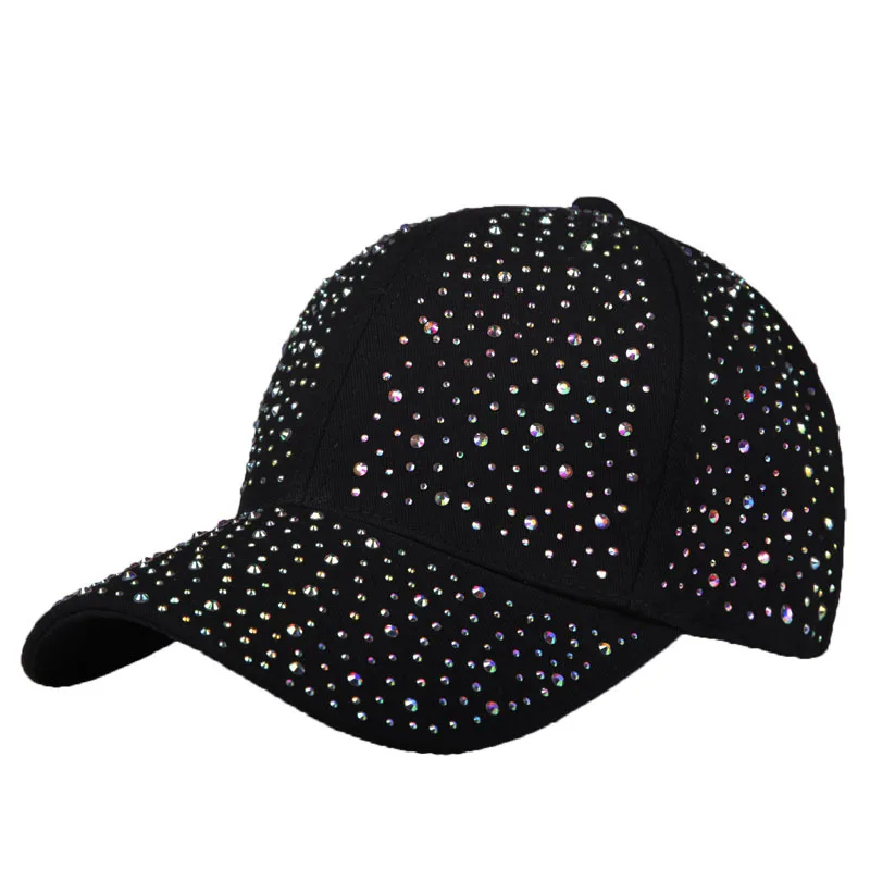 European and American fashion diamond hat duck tongue cap hip-hop dance glittering stage diamond Sports sun baseball cap