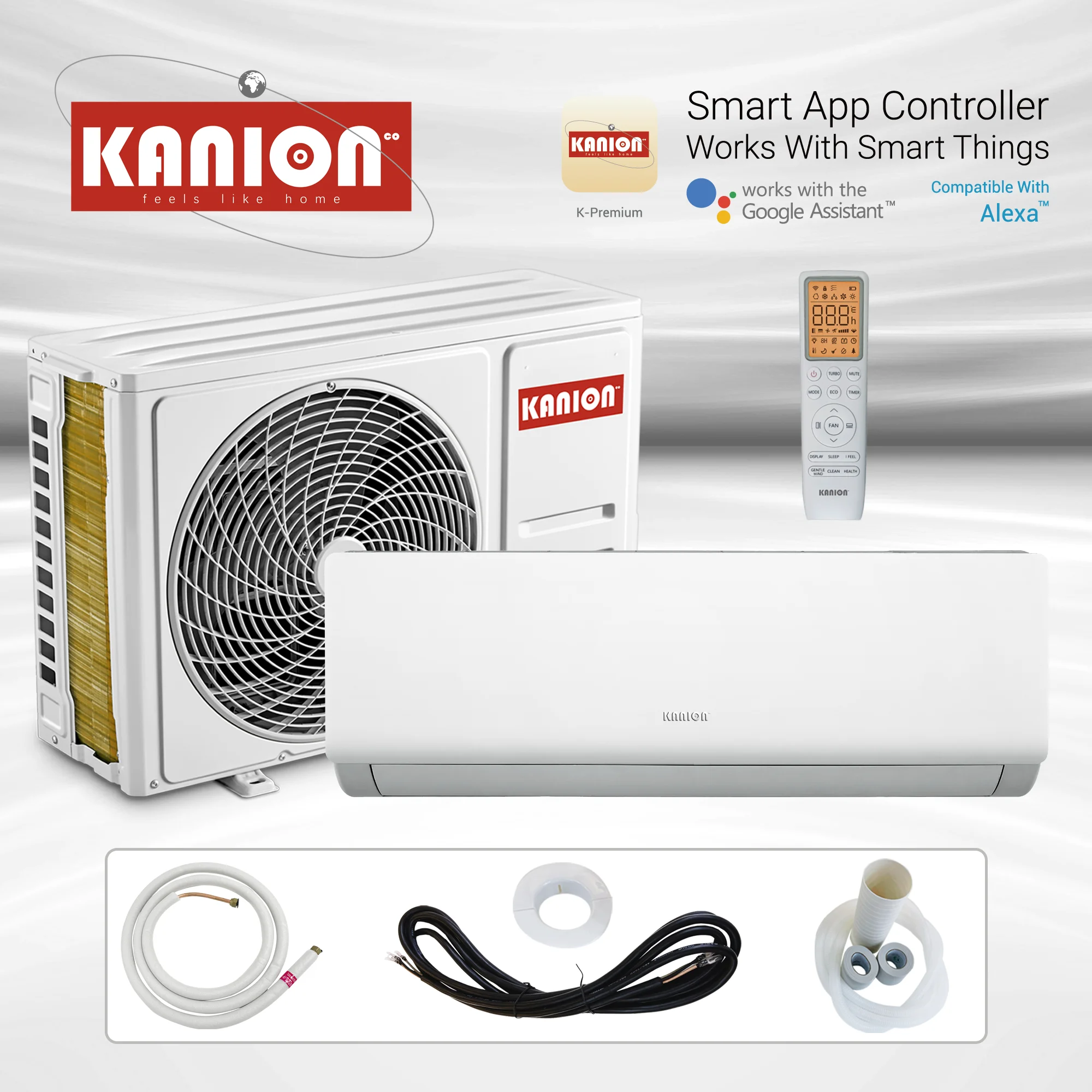 9000BTU Kanion Mini Split Ac Compressor air Conditioner air Conditioners Fixed Speed