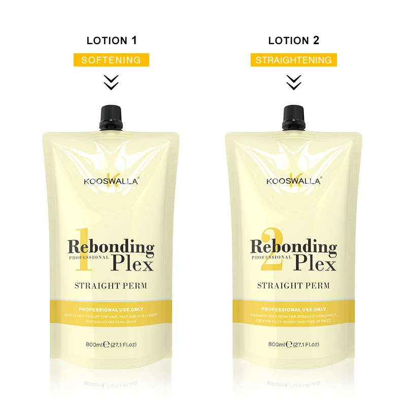 Kooswalla 2023 New Arrive Permanent Cold Perm Rebonding Hair Straightening Cream In Pouch